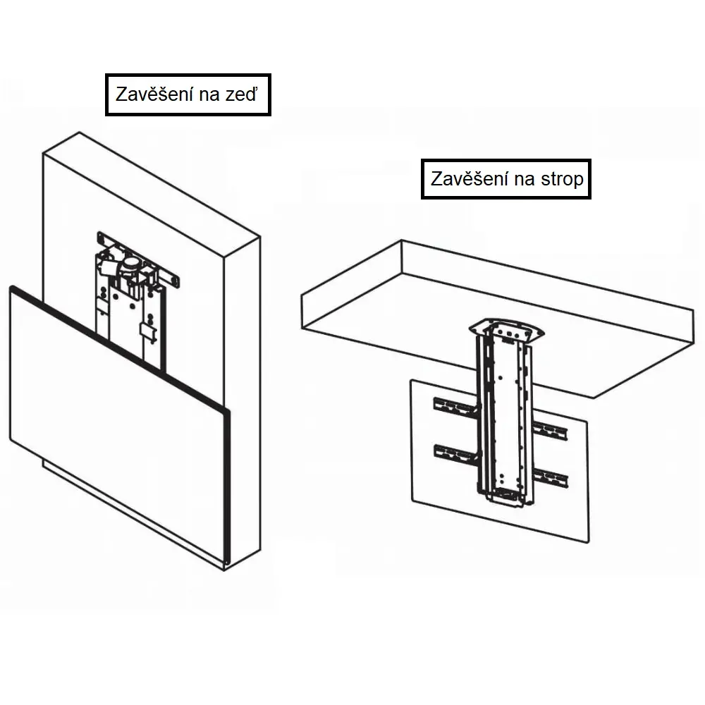 Motorizovaný stropní / nástěnný držák Tv Fiber Mounts FM-KD2