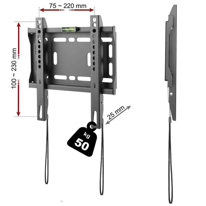Kvalitní držák Tv / monitoru s VESA 100x100 až 200x200 nosnost 50kg Fiber Novelty C12F
