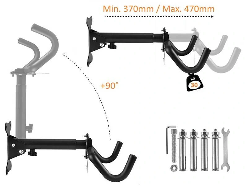 Možnost zaklopení držáku jízdního kola ke zdi Fiber Mounts M4C84