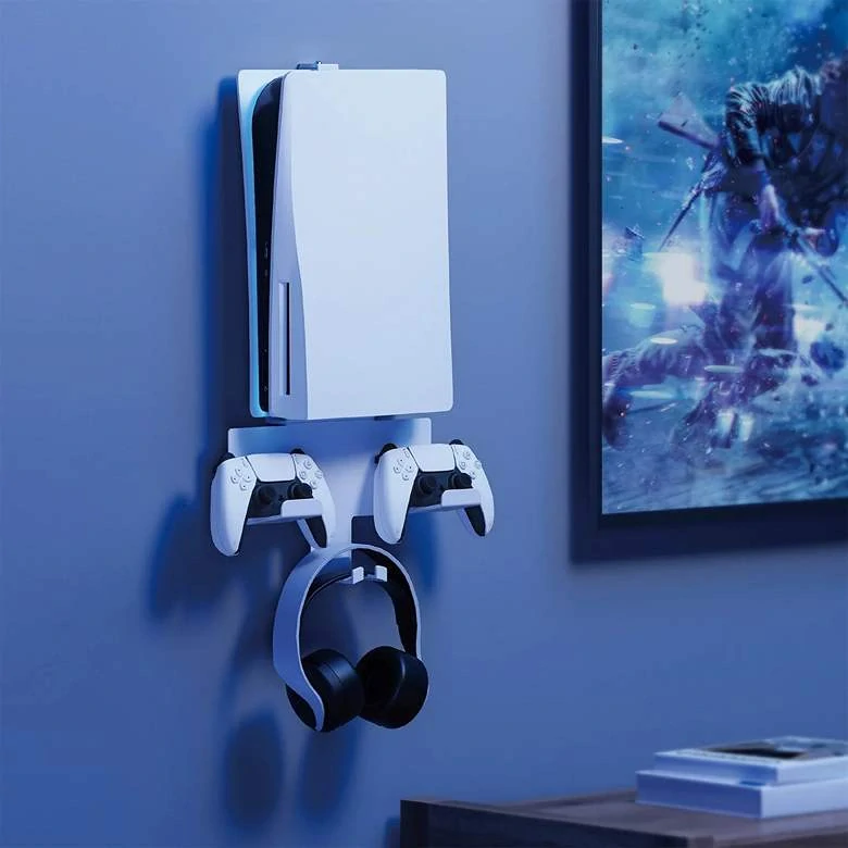 Držák na PlayStation PS5 + 2 úchyty na ovladače + držák na sluchátka FM181