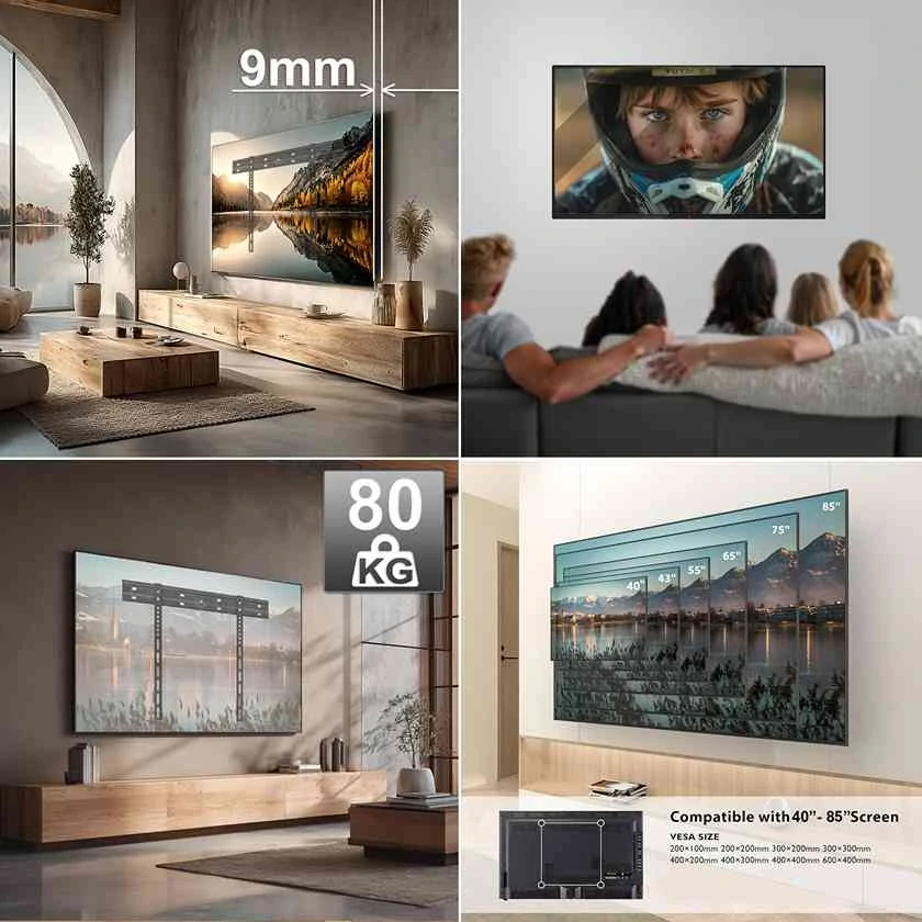 Tenký držák na Tv Fiber Mounts Thin9XL