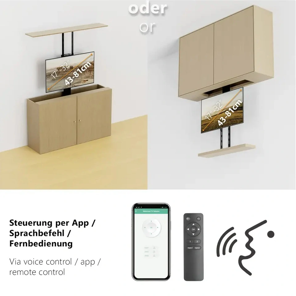 Podlahový a stropní výtah TV 2v1 Fiber Mounts Paloma-XS