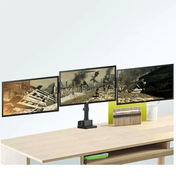 Profi stolní držák na 3 monitory Fiber Mounts M8C11
