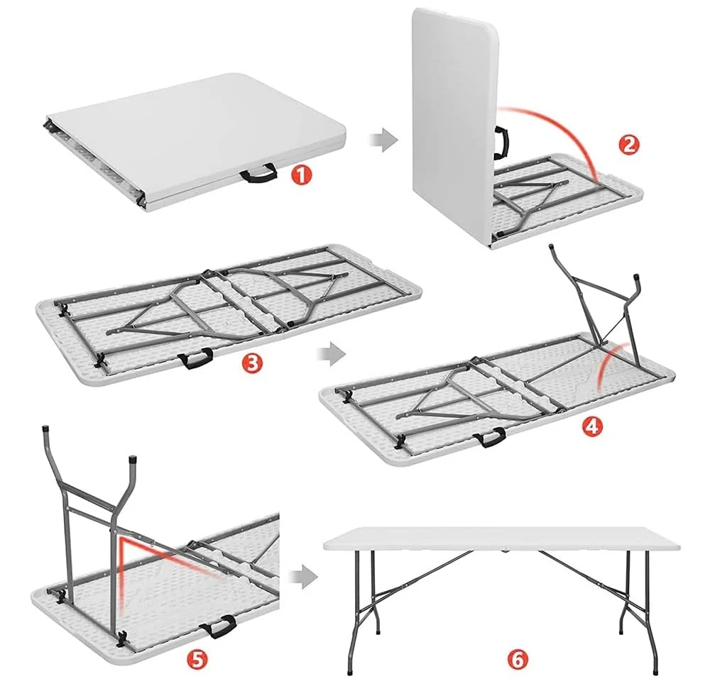 Kvalitní stůl na catering, přenosný, skládací, nosnost 200kg Fiber Mounts FM370