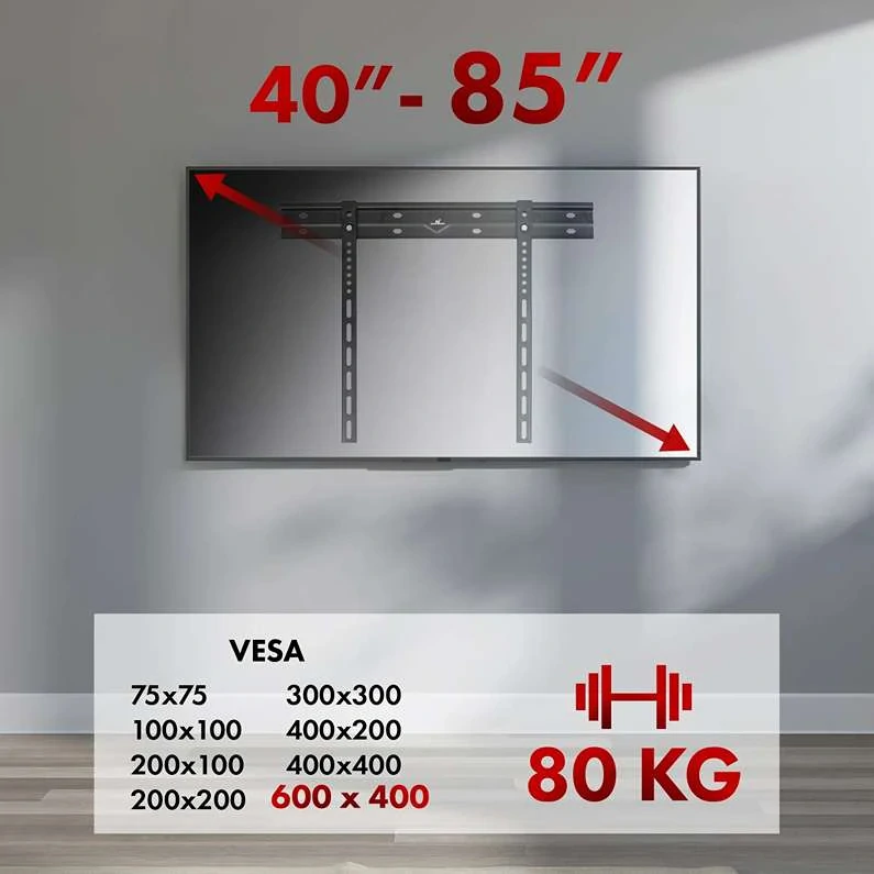 VESA standardy tenkého 9mm držáku Tv Fiber Mounts Thin9
