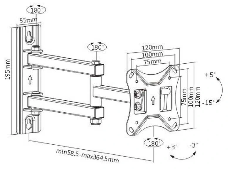 Držák na monitory a Tv Fiber Mounts FM233