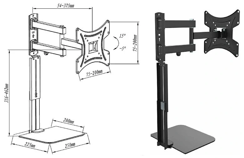 Držák na Tv s poličkou Fiber Mounts FM771