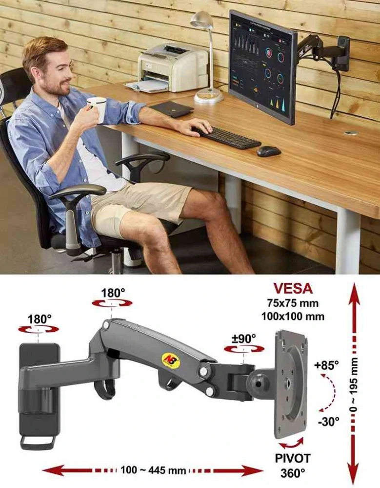 Televizní držák Fiber Mounts F150 Profesionální držák na monitory a televize NB F150G