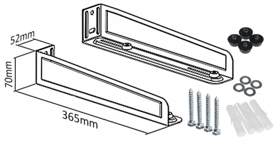 Fiber Mounts M8C07 je nástěnný držák / ramena pro zavěšení mikrovlnné trouby nebo tiskárny