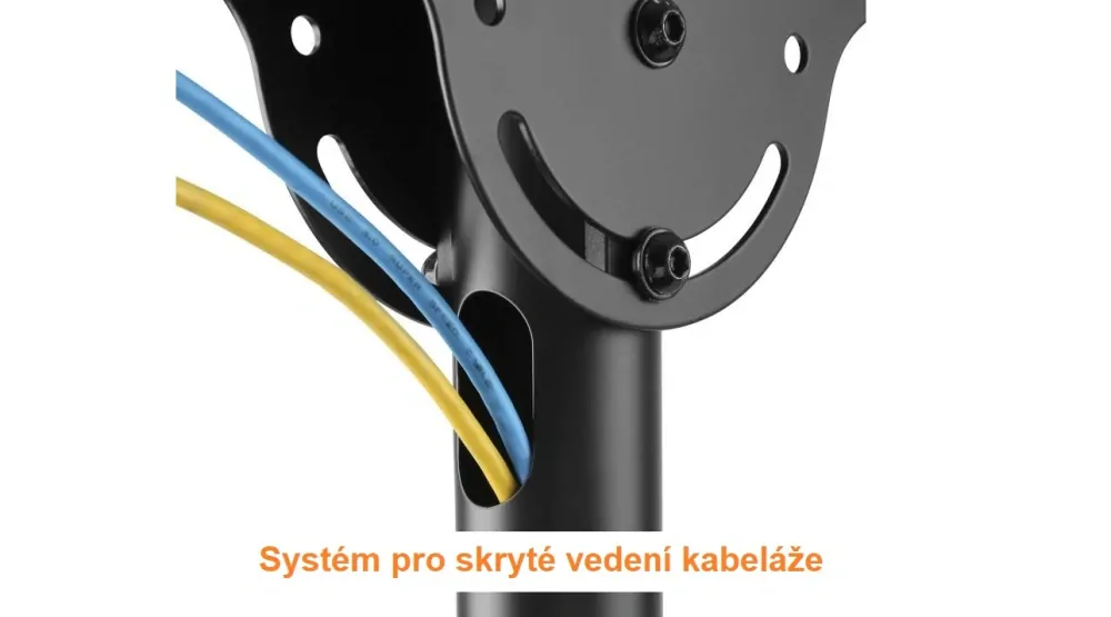 Systém pre skryté vedenie kabeláže stropným držiakom TV Fiber Novelty T1410