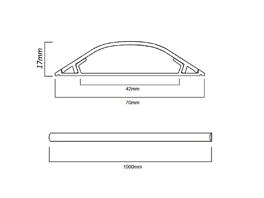 Lišta na kabeláž Fiber Mounts M6C74