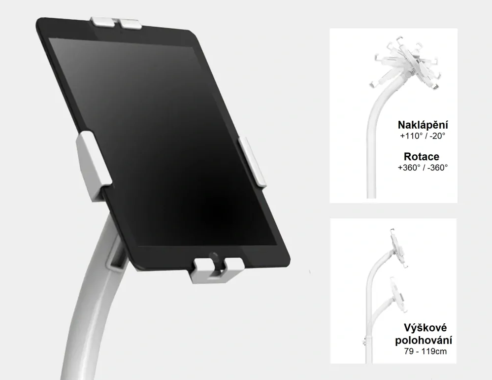 Stojan na tablet iPad Fiber Mounts M4C67-W