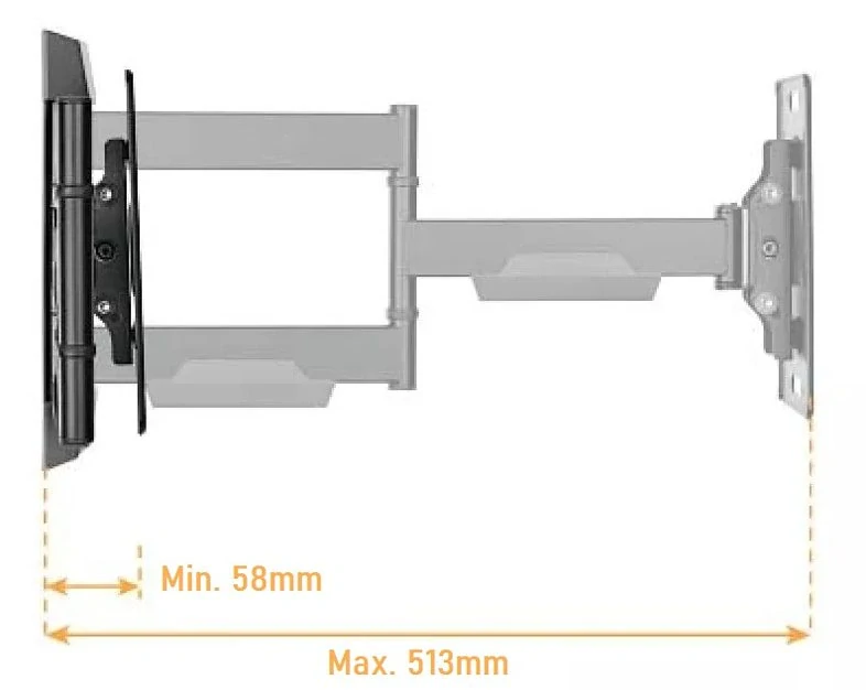 Polohovatelný držák Tv monitoru Fiber Mounts FM39b