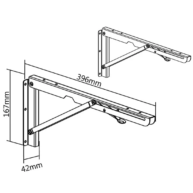Držáky na polici skládací Fiber Mounts M8C76