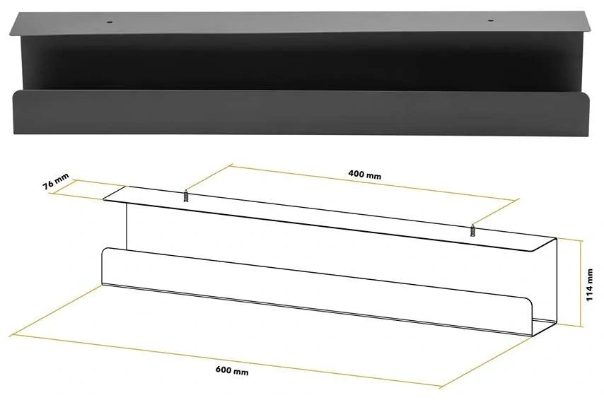 Organizér kabeláže instalovaný pod stolovou desku Ergosolid MASK1B