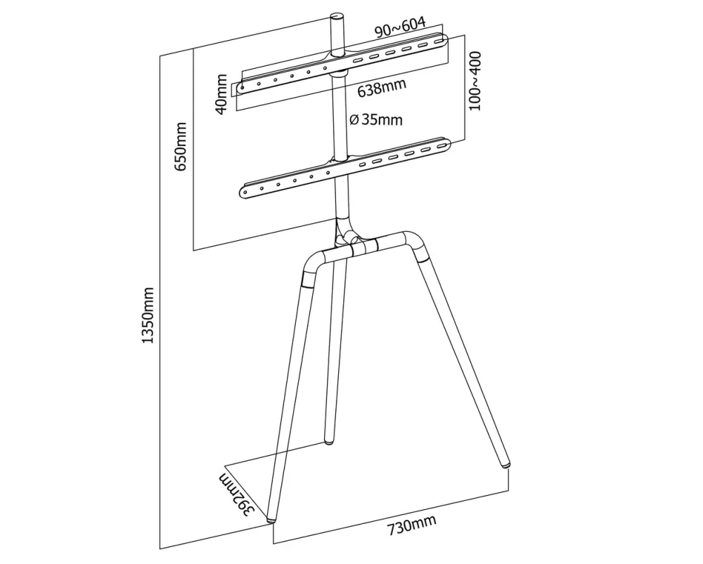 Televizní stativ Ergosolid Tritonix W