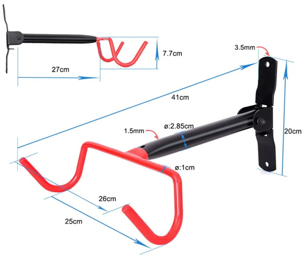 Rozměry držáku jízdního kola Fiber Mounts M4C30