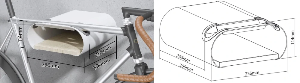 Držák na kolo s přihrádkou Fiber Mounts M4C66
