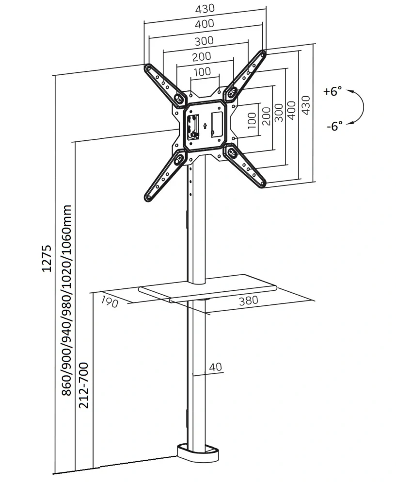 Stojan na televize Fiber Mounts FM97-1
