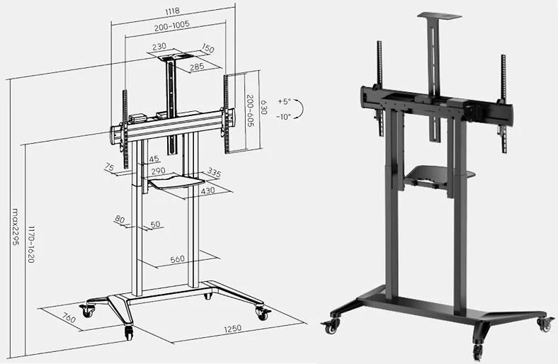Tv stojan Fiber Mounts Elemo