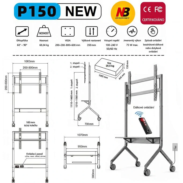 Stojan na televize NB P150 New
