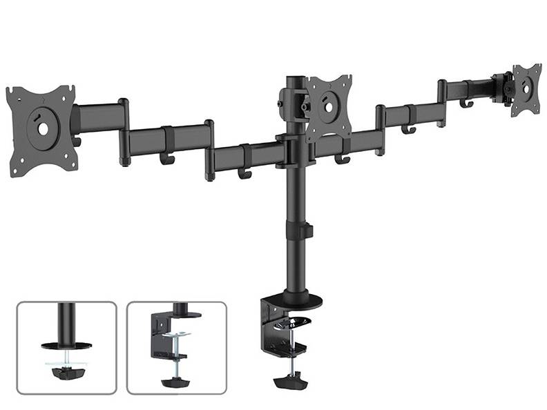 Kancelářský držák 3 monitorů Fiber Mounts M6C91