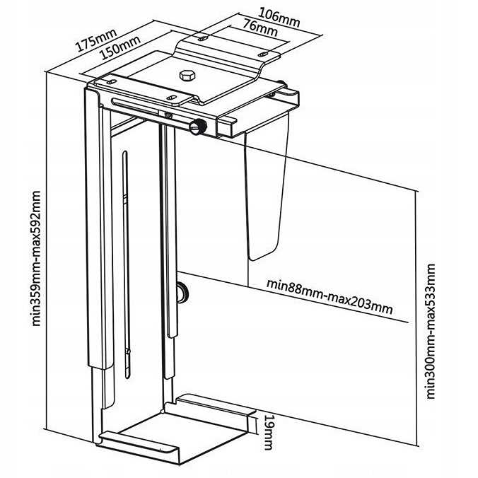 Držák na PC Fiber Mounts M7C13S