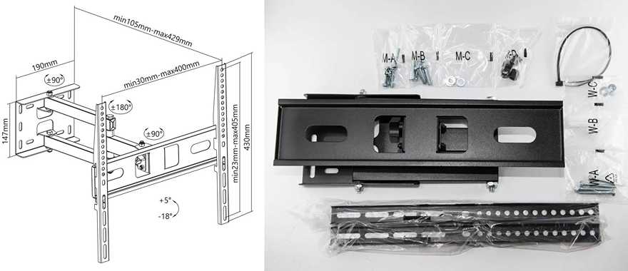 Sklopný a otočný držák TV Fiber Mounts FM80