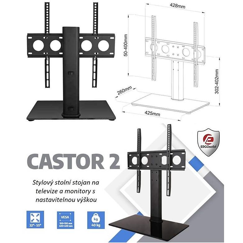 Držák Tv na stolek Ergosolid Castor 2 - použitý, zkontrolovaný, v pořádku